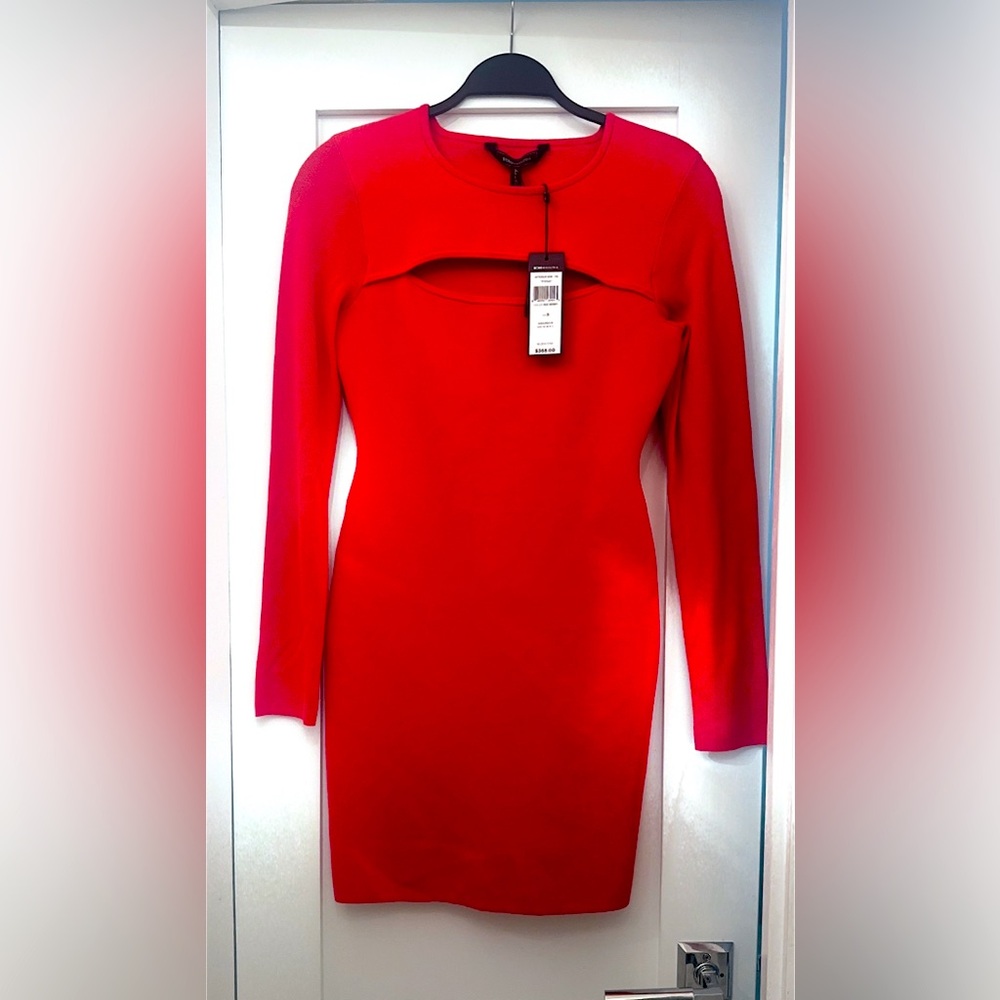 BCBGMaxAzria “Fyona” Vibrant Red Long Sleeve Dress SIZE: SMALL - NEW WITH TAGS!